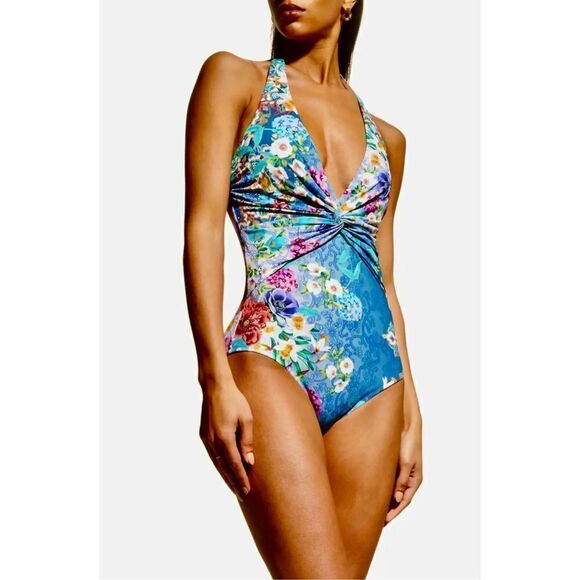 New. Johnny Was floral twist halter swimsuit. Size small. Retails $198 - Picture 6 of 14